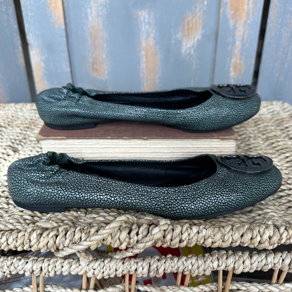 Tory Burch Stingray Reva Smoke Sz 7? - Picture 8 of 14